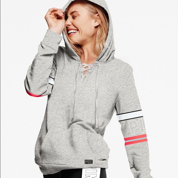 🖤PINK Collegiate Lace-Up Pullover🖤 - Picture 8 of 8